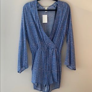 Blue H&M Long Sleeve Romper - Size 6